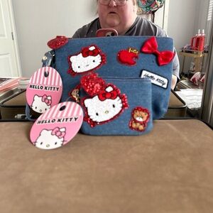 Hello Kitty Denim and Red Bag Set